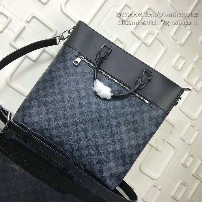 Louis Vuitton Damier Cobalt Canvas Newport Tote N41588