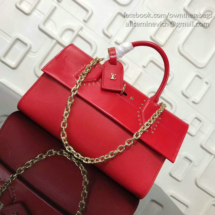 Louis Vuitton Pochette City Steamer Red M54925