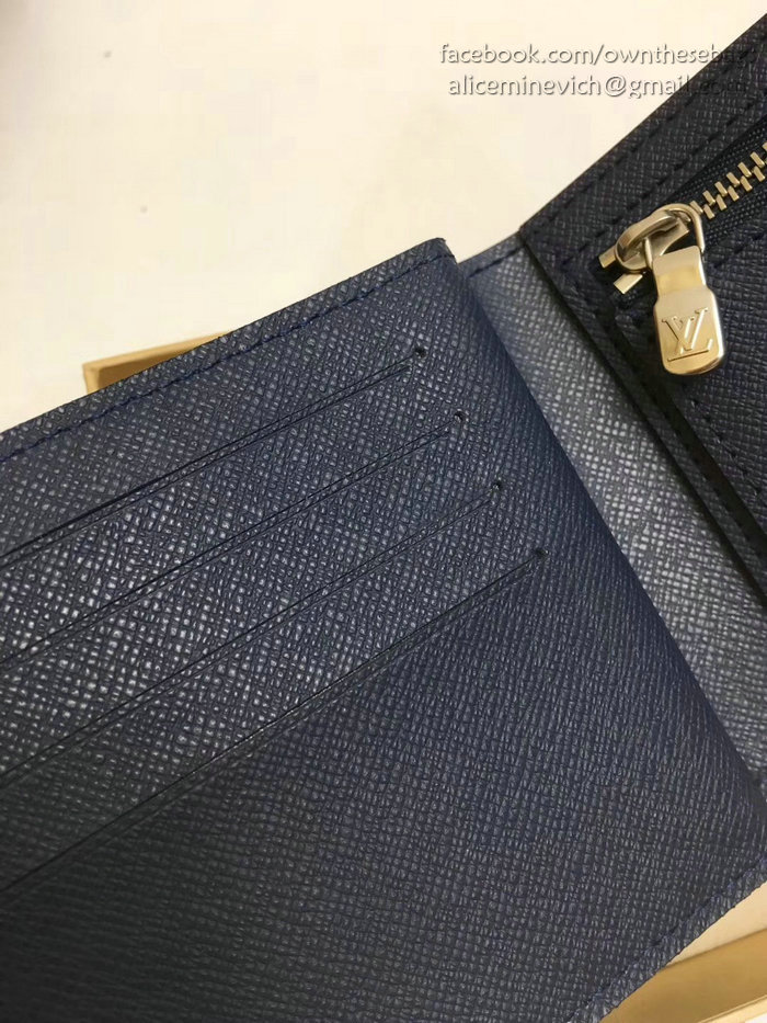 Louis Vuitton Epi Leather Amerigo Wallet Blue M60053