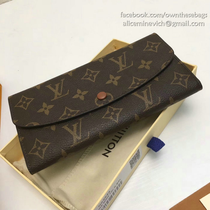 Louis Vuitton Monogram Canvas Emilie Wallet Brown M60697