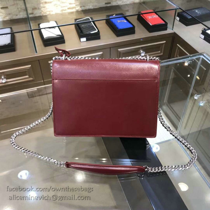 Saint Laurent Medium Sunset Monogram Bag Burgundy 442906