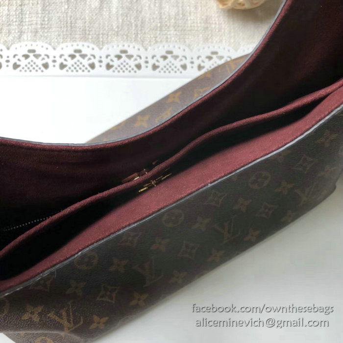 Louis Vuitton Monogram Canvas Flower Hobo Bordeaux M43546