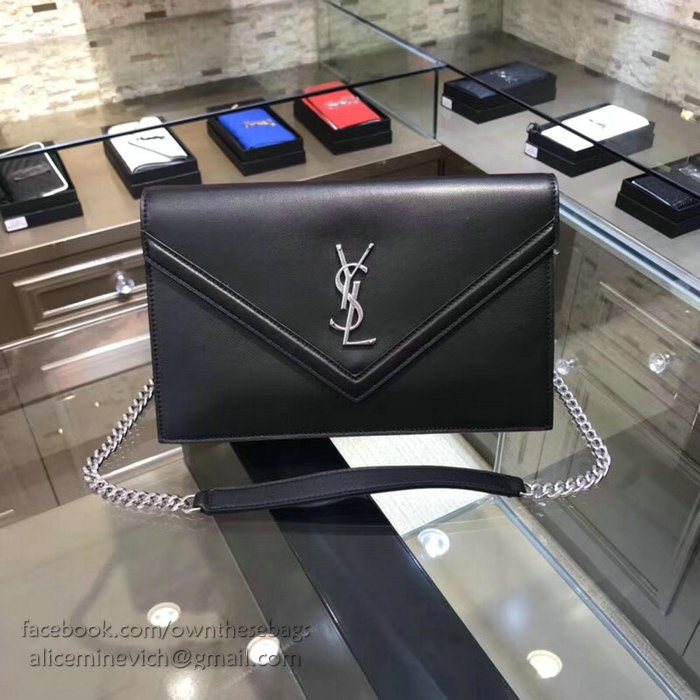 Saint Laurent LE SEPT Chain Bag in Black Leather 511262