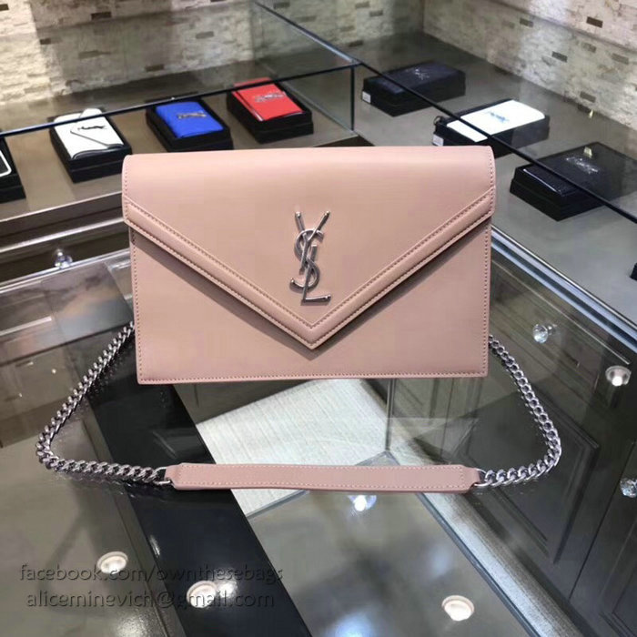 Saint Laurent LE SEPT Chain Bag in Pink Leather 511262