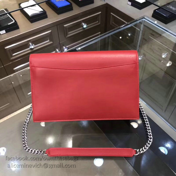 Saint Laurent LE SEPT Chain Bag in Red Leather 511262