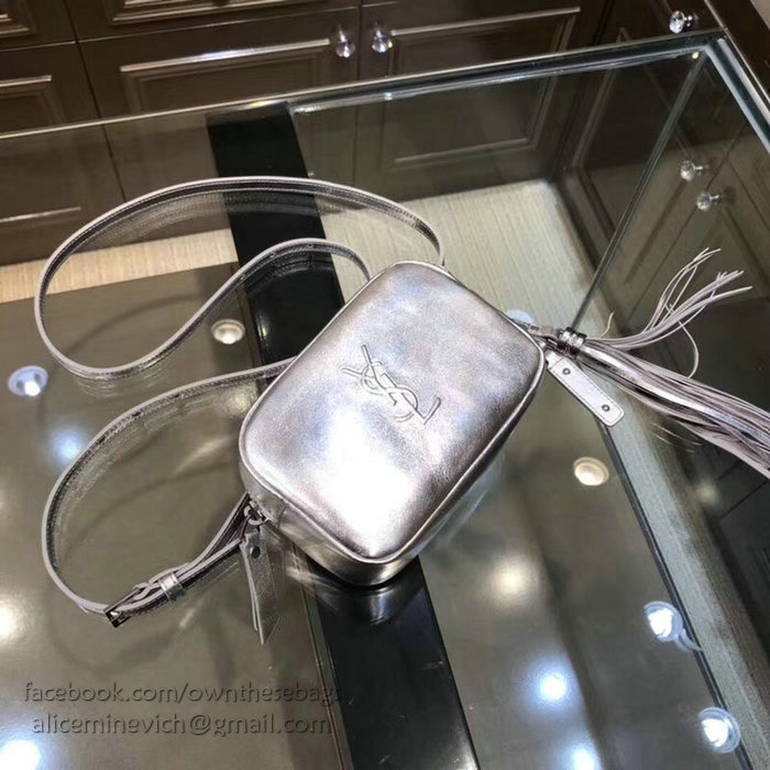 Saint Laurent Small Lou Camera Bag Silver 505976