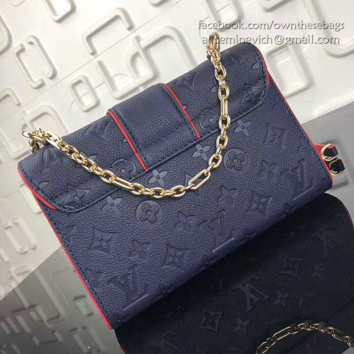 Louis Vuitton Monogram Empreinte Saint Sulpice BB Marine Rouge M44242