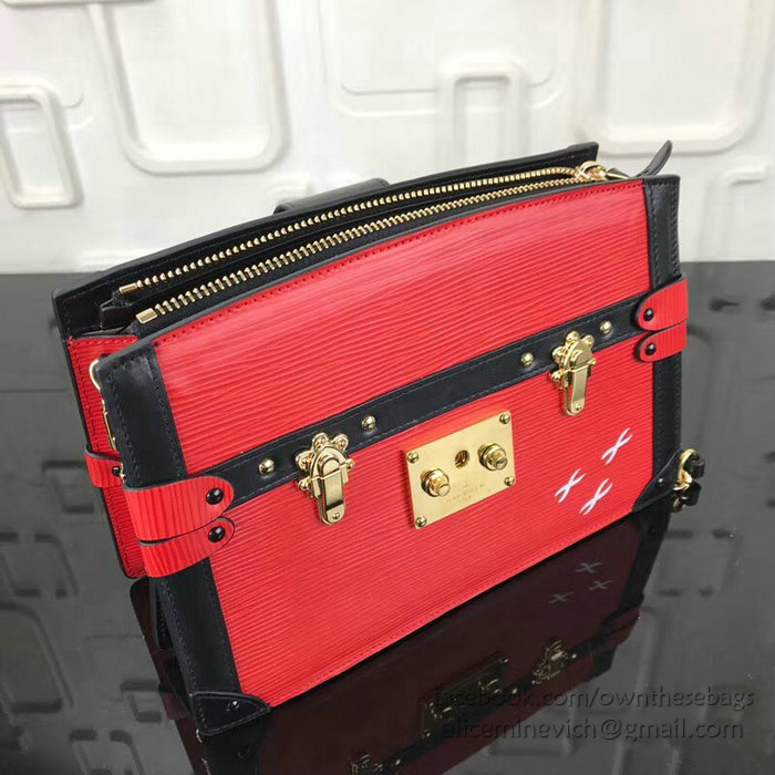 Louis Vuitton Epi Leather Trunk Clutch Red M62254