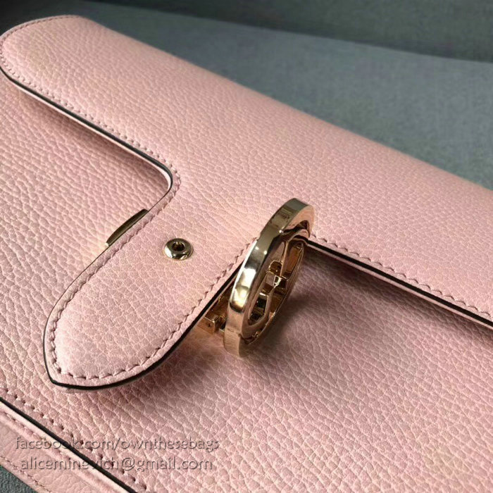 Gucci Interlocking GG Leather Crossbody Bag Pink 510303