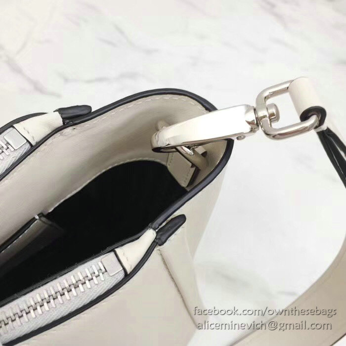 Prada Concept Leather Handbag White 1BA175