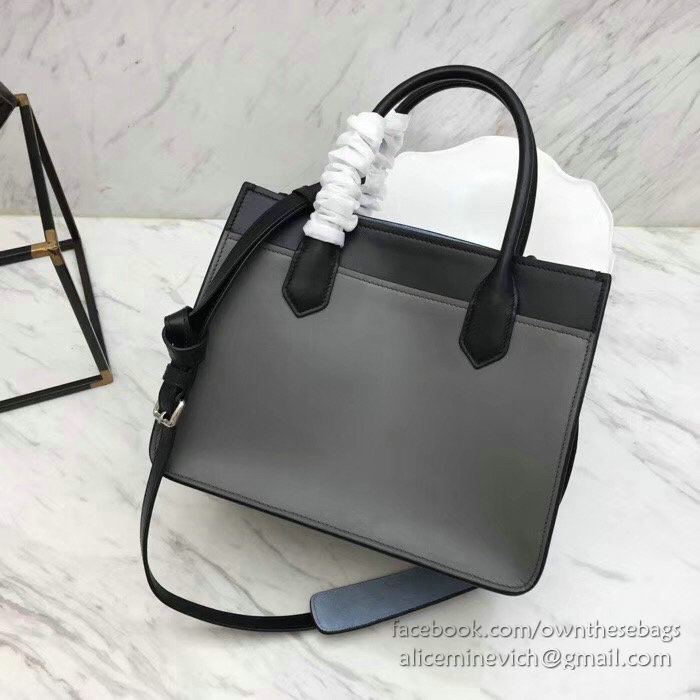 Prada Dual Calf Leather Bag Grey 1BA178