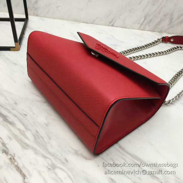 Prada Monochrome Saffiano Leather Bag Red 1BD127