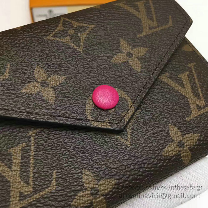 Louis Vuitton Monogram Canvas Victorine Wallet Peach M41938