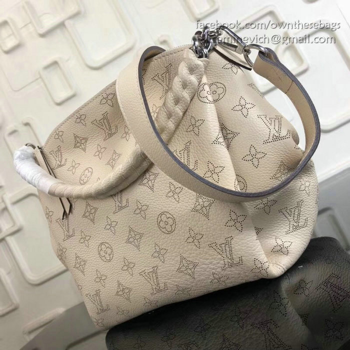 Louis Vuitton Mahina Calfskin Babylone Chain BB Creme M51223