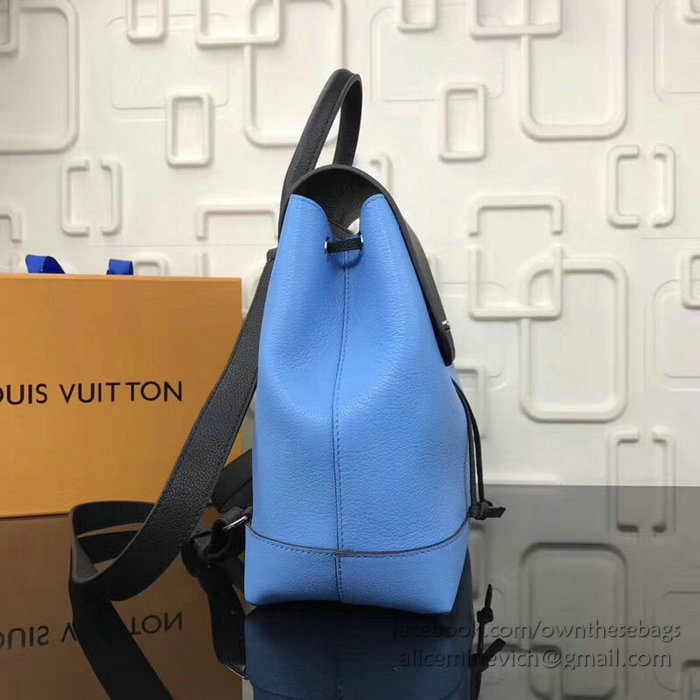 Louis Vuitton Soft Calfskin Lockme Backpack Blue M41817