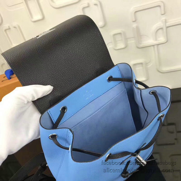 Louis Vuitton Soft Calfskin Lockme Backpack Blue M41817