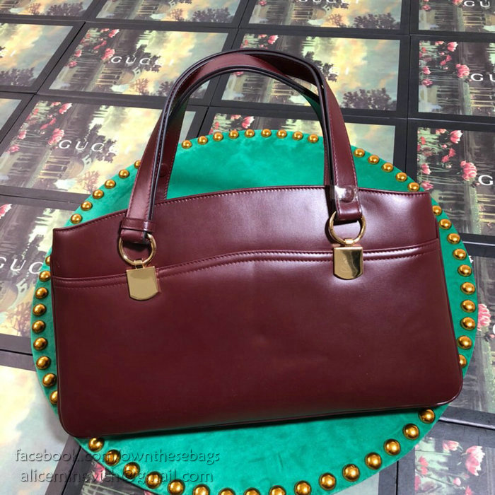 Gucci Arli Large Top Handle Bag Burgundy 550130