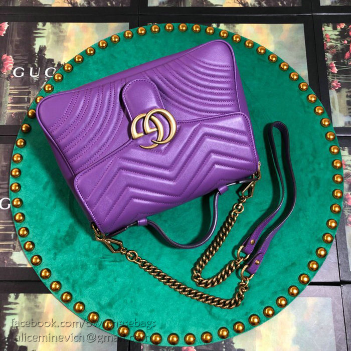 Gucci GG Marmont Small Shoulder Bag Purple 498110