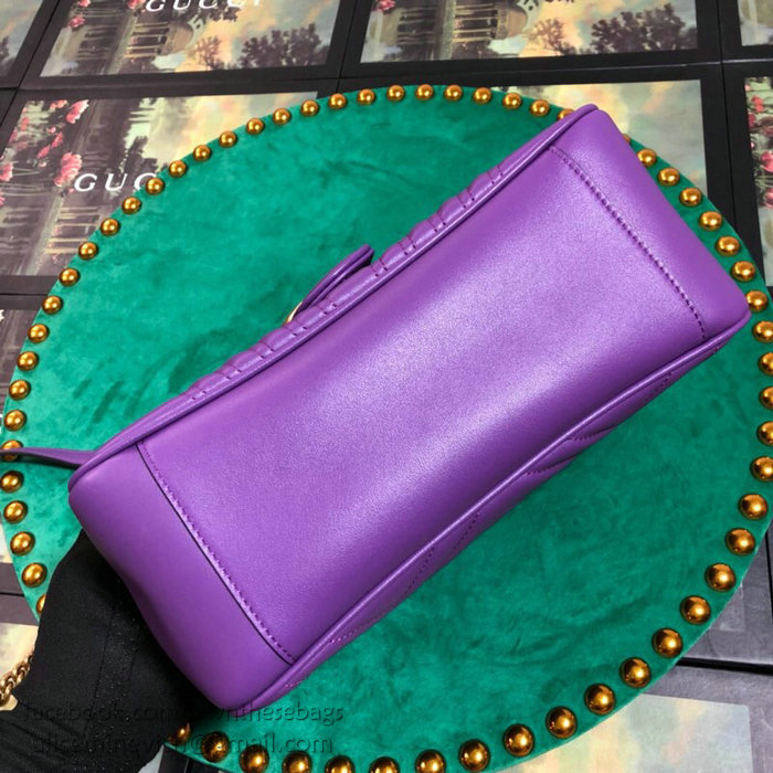 Gucci GG Marmont Small Shoulder Bag Purple 498110