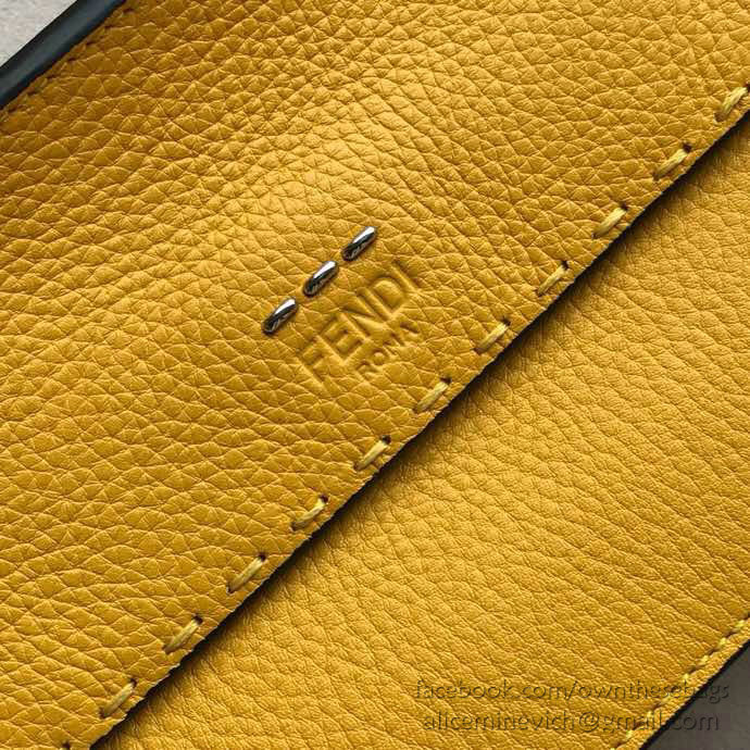 Fendi Calfskin Messenger Bag Yellow F86731