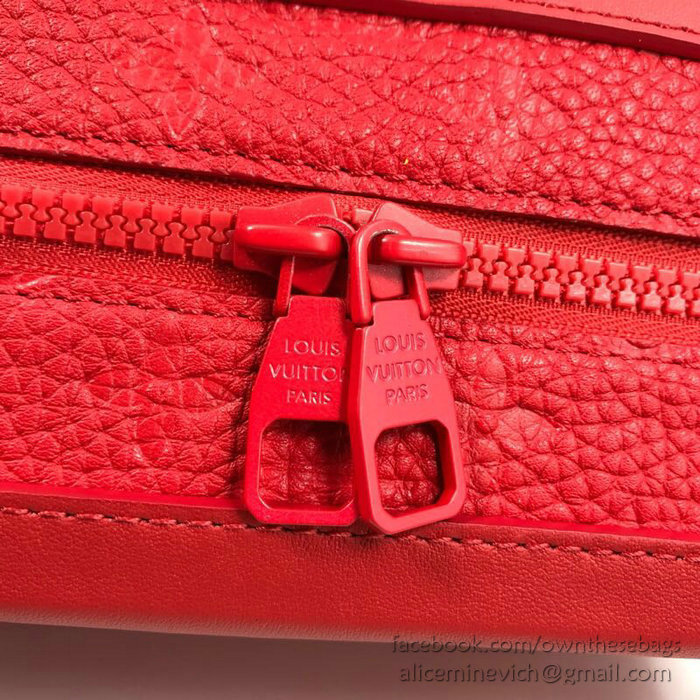 Louis Vuitton Calfskin Box Bag Red M44427