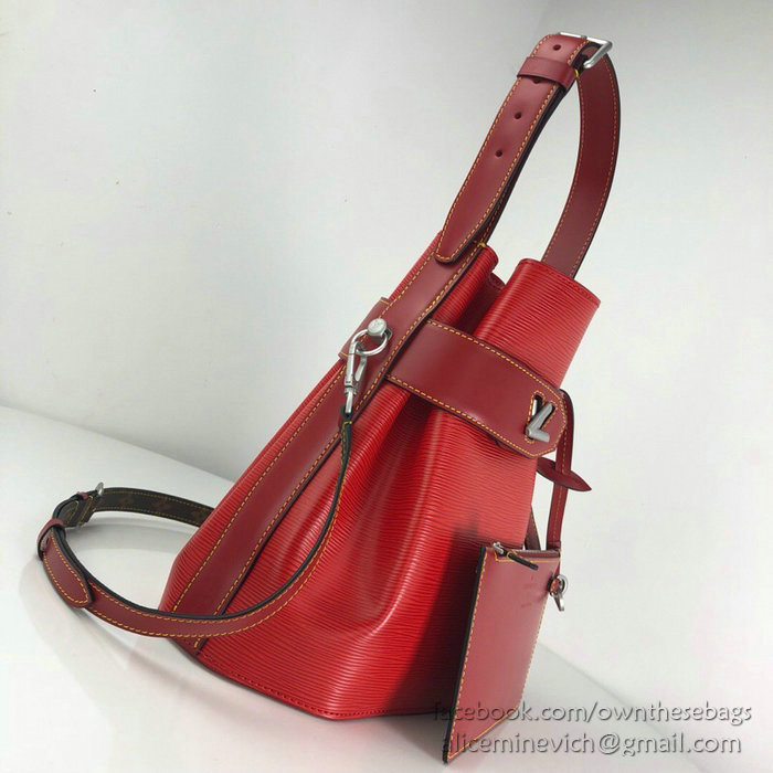 Louis Vuitton Epi Leather Twist Bucket Red M52804