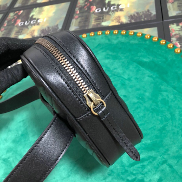 Gucci GG Marmont Matelasse Belt Bag Black 523380