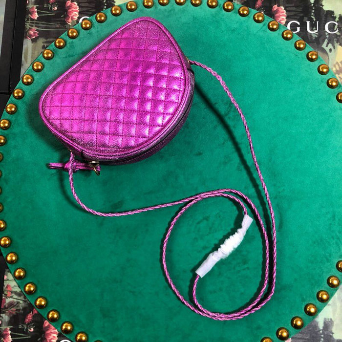 Gucci Laminated Leather Mini Bag Purple 534951