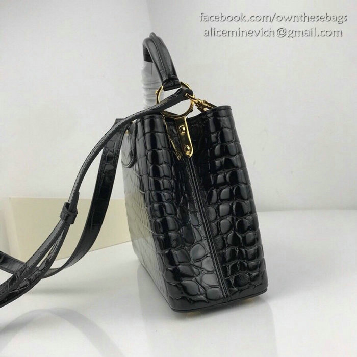 Louis Vuitton Calfskin Capucines Mini Noir N94227