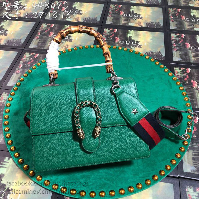 Gucci Dionysus Medium Top Handle Bag Green 448075