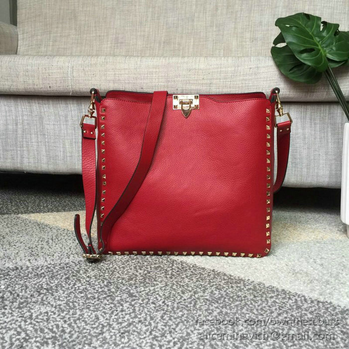 Valentino Soft Calfskin Hobo Bag Red V50031