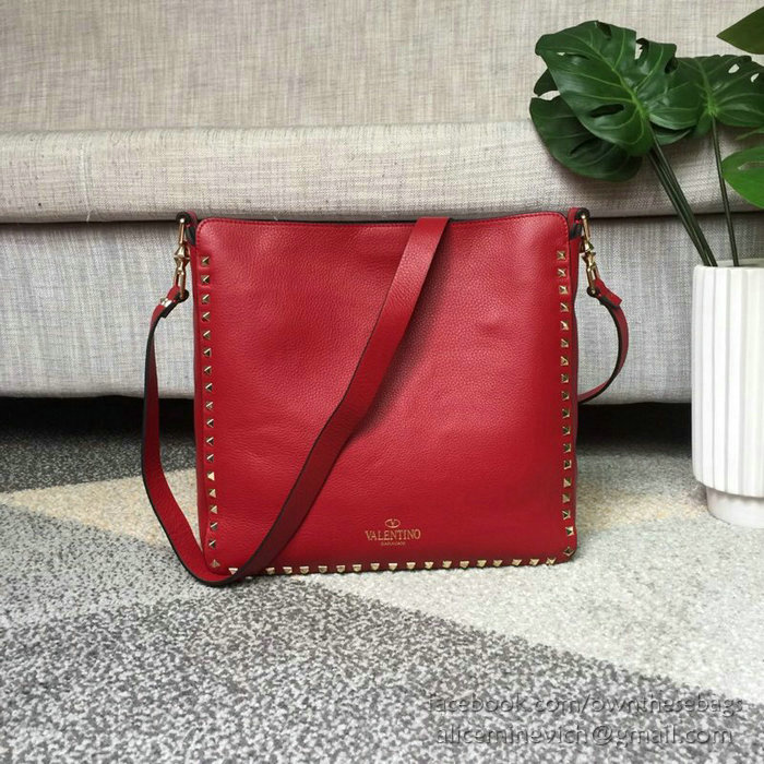 Valentino Soft Calfskin Hobo Bag Red V50031