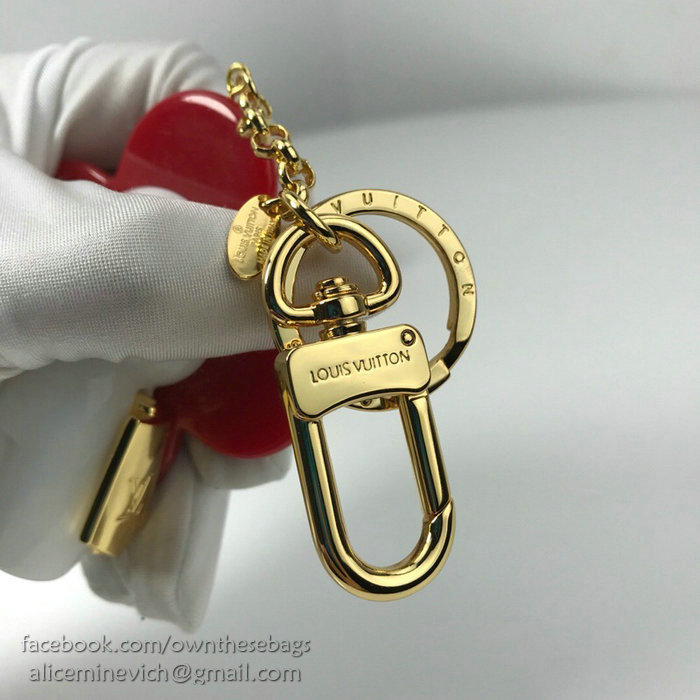 Louis Vuitton Bag Charm and Key Holder Red M67358