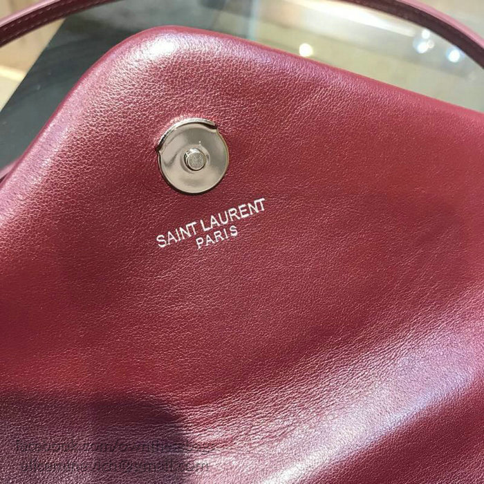 Saint Laurent Loulou Toy Bag in Red Matelasse Leather 467072