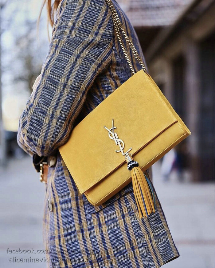 Saint Laurent Kate Tassel Chain Bag Yellow 501518