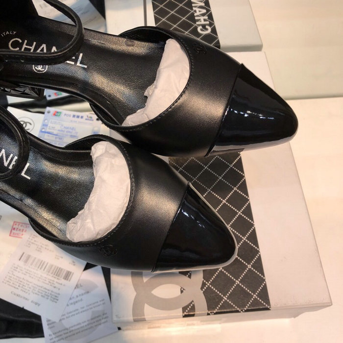 Chanel Lambskin Sandals Black C32604