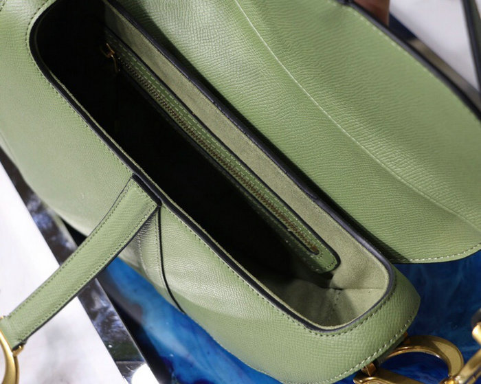 Dior Grained Calfskin Saddle Bag Green M9001