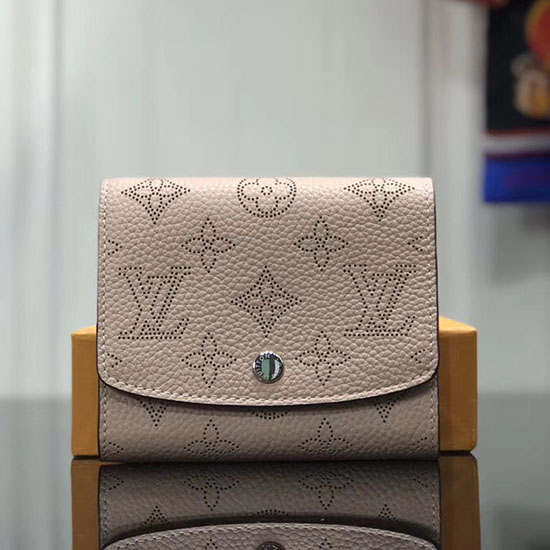 Louis Vuitton Mahina Leather Iris Compact Wallet Pink M62542