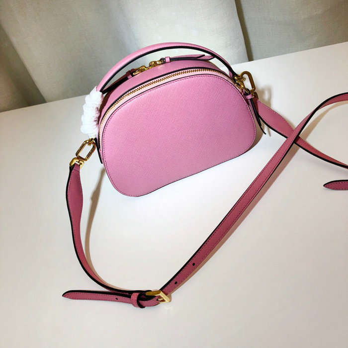 Prada Odette Saffiano Leather Bag Pink 1BH123