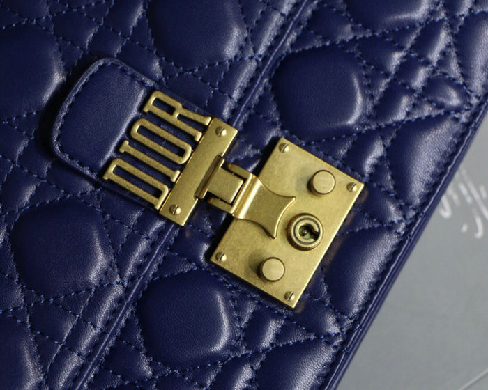 Dior Addict Lambskin Flap Bag Blue D42001