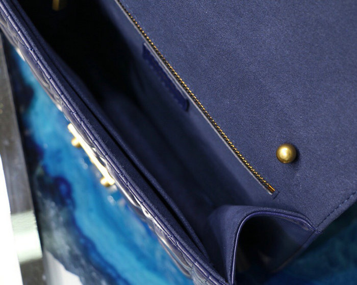 Dior Addict Lambskin Flap Bag Blue D42001