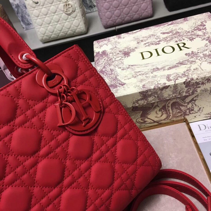 Lady Dior Ultra-Matte Bag Red D92401