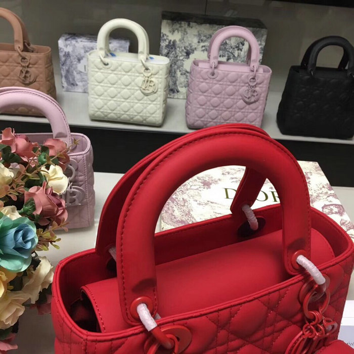 Lady Dior Ultra-Matte Bag Red D92401