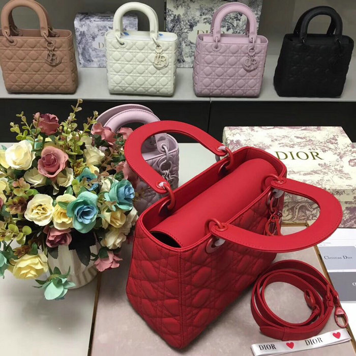 Lady Dior Ultra-Matte Bag Red D92401