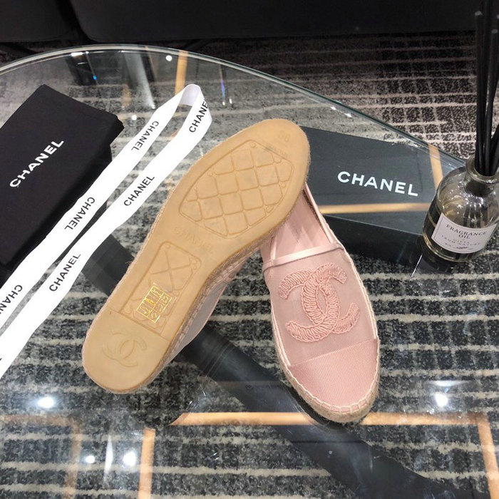 Chanel Mesh & Grosgrain espadrilles Pink C15063