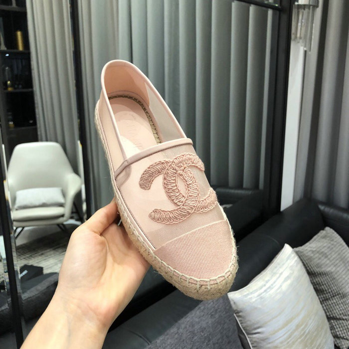 Chanel Mesh & Grosgrain espadrilles Pink C15063