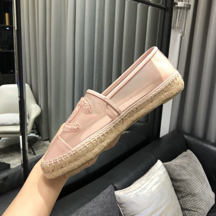 Chanel Mesh & Grosgrain espadrilles Pink C15063