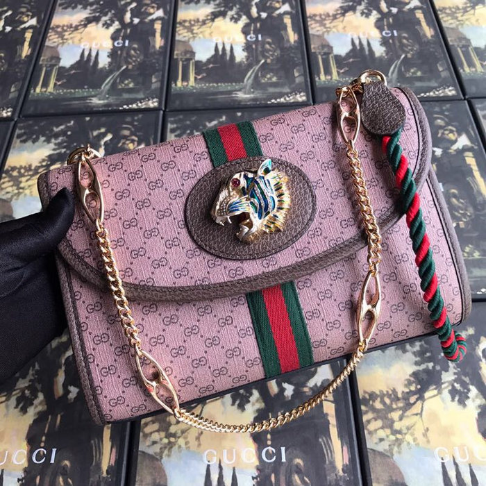 Gucci Rajah GG Medium Shoulder Bag Pink 564697