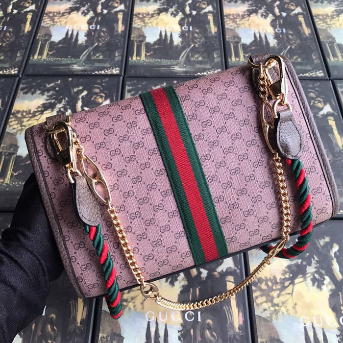 Gucci Rajah GG Medium Shoulder Bag Pink 564697