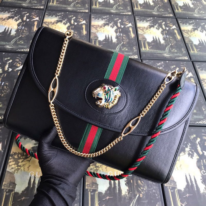 Gucci Rajah Medium Shoulder Bag Black 564697